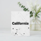 Carte postale Californie - Typographie centrée sur (Debout devant)