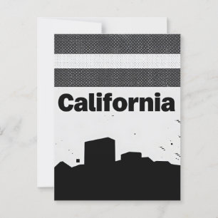 Carte postale Californie - Typographie centrée sur
