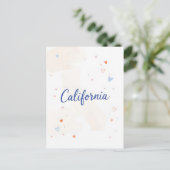 Carte postale Californie - Typographie centrée sur (Debout devant)