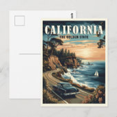Carte Postale Californie Vintage (Devant / Derrière)