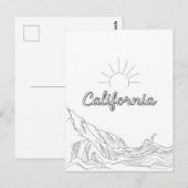 Carte postale californienne (Devant / Derrière)