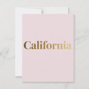 Carte postale californienne - Design de typographi