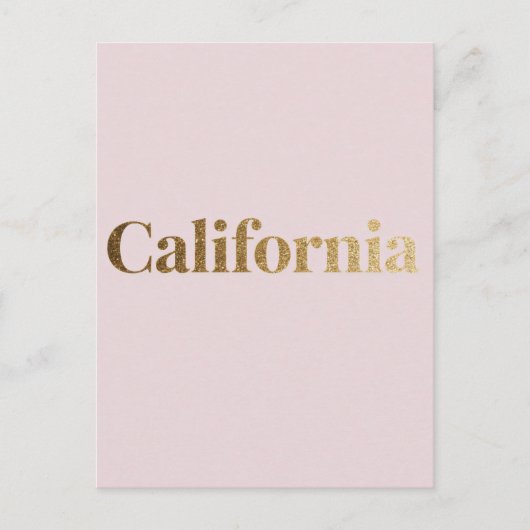 Carte postale californienne - Design de typographi (Devant)