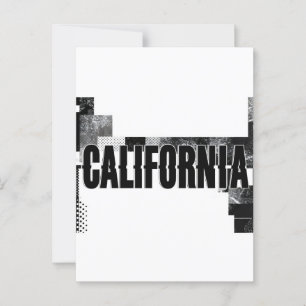 Carte postale californienne - Texte tendance