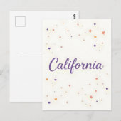 Carte postale californienne - Texte tendance (Devant / Derrière)