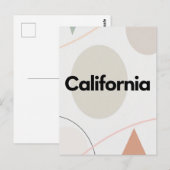 Carte postale californienne - Texte tendance (Devant / Derrière)