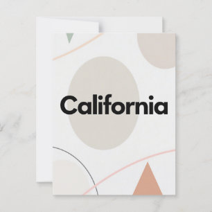 Carte postale californienne - Texte tendance
