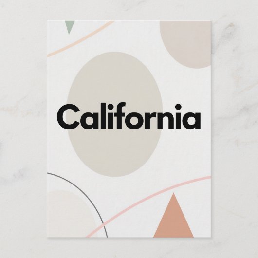 Carte postale californienne - Texte tendance (Devant)
