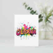 Carte postale californienne - Texte tendance (Debout devant)