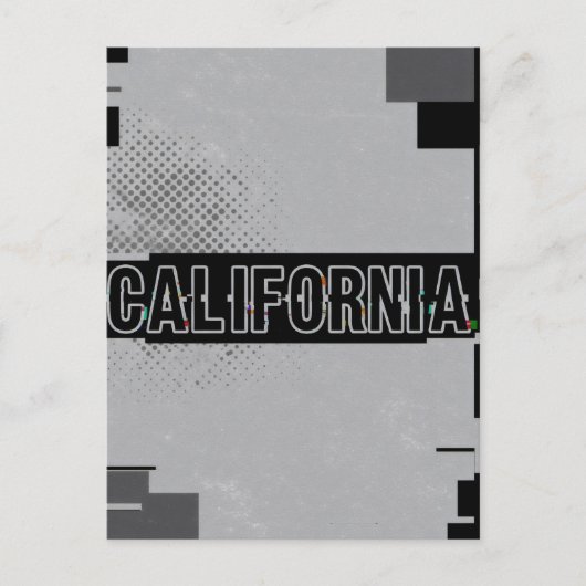 Carte postale californienne - Texte tendance (Devant)
