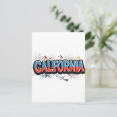 Carte postale californienne - Texte tendance (Debout devant)