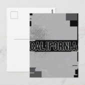 Carte postale californienne - Texte tendance (Devant / Derrière)