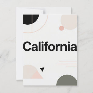 Carte postale californienne - Texte tendance