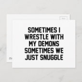 Carte Postale Câlin de démon (Devant / Derrière)