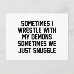 Carte Postale Câlin de démon