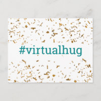 Calin Virtuel Sarcelle Hashtag Or Confettis Faux