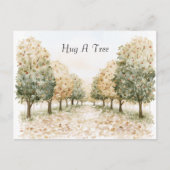 Carte Postale Câlinez Un Arbre (Devant)