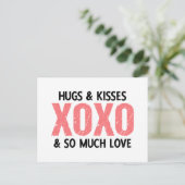 Carte Postale Câlins & Bisous XOXO Saint-Valentin (Debout devant)