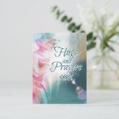 Carte Postale Câlins d'ange Prières d'intention Aquarelle belle (Debout devant)