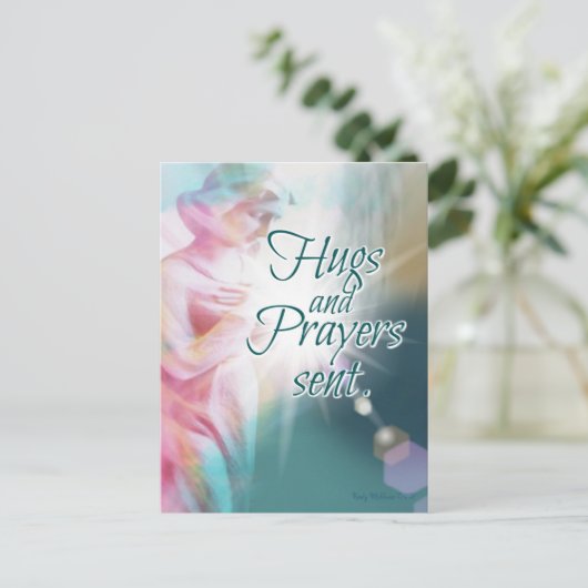 Carte Postale Câlins d'ange Prières d'intention Aquarelle magnif (Debout devant)