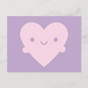 Carte Postale Câlins de cœur Kawaii