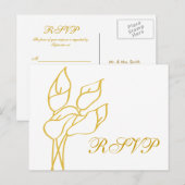 Carte postale Calla Lily RSVP (Devant / Derrière)