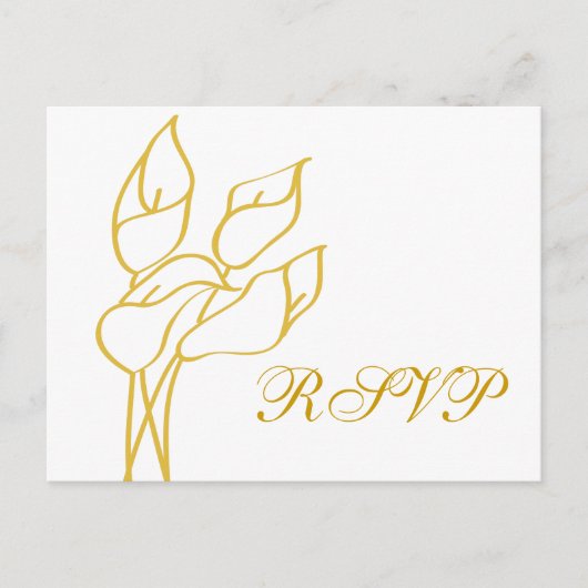 Carte postale Calla Lily RSVP (Devant)