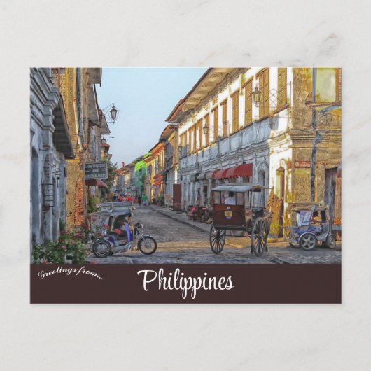 Carte Postale Calle Crisologo Vigan Philippines (Devant)