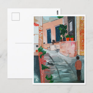 Carte Postale Calle Del San Miguel Peinture d'Alfred Fox