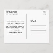 Carte Postale Calliage Plaid Craft Bande Thanksgiving Camion (Dos)