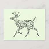 Carte Postale Calligramme des cerfs (Devant)