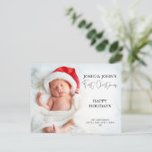 Carte Postale Calligraphe moderne une photo premier Noël (Debout devant)