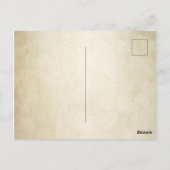 Carte Postale calligraphie antique vintage illustration botaniqu (Dos)