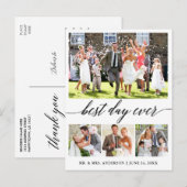 Carte Postale Calligraphie Best Day Ever 4 Merci photo (Devant / Derrière)