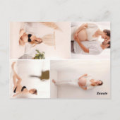 Carte Postale Calligraphie cardiaque 4 Baby shower photo (Dos)