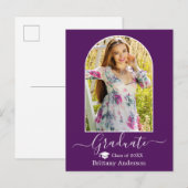 Carte Postale Calligraphie Casquette Arc moderne Purple Graduati (Devant / Derrière)