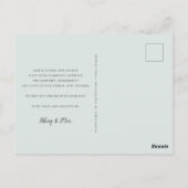 Carte Postale Calligraphie classique Script Mariage Photo Merci (Dos)