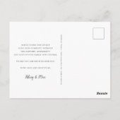 Carte Postale Calligraphie classique Script Mariage Photo Merci (Dos)