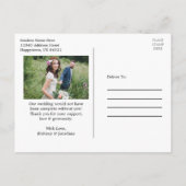 Carte Postale Calligraphie Cœur Mariage Photo Merci Beaucoup (Dos)