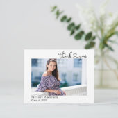 Carte Postale Calligraphie Coeur Script Diplômé Merci photo (Debout devant)