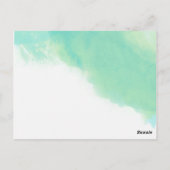 Carte Postale Calligraphie d'aquarelle Abstraite bleu océan (Dos)