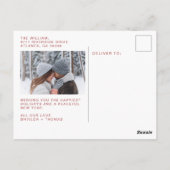 Carte Postale Calligraphie de la Bourgogne des neiges Joyeux sup (Dos)