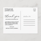 Carte Postale Calligraphie de mariage élégante moderne Photo de  (Dos)