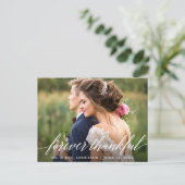 Carte Postale Calligraphie de mariage Éternellement reconnaissan (Debout devant)