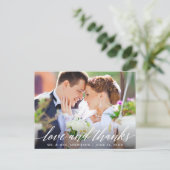 Carte Postale Calligraphie de mariage Photo d'amour et de remerc (Debout devant)