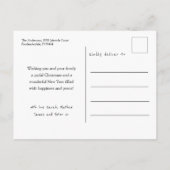 Carte Postale Calligraphie de Noël simple Joyeux 1 Photo (Dos)