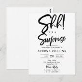 Carte Postale Calligraphie de pinceau surprise d'anniversaire (Devant / Derrière)