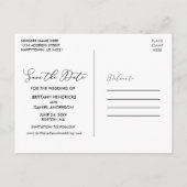 Carte Postale Calligraphie Délicate Moderne Enregistrer La Photo (Dos)