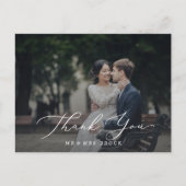 Carte Postale Calligraphie délicate surimpression de photo sombr (Devant)