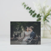 Carte Postale Calligraphie délicate surimpression de photo sombr (Debout devant)